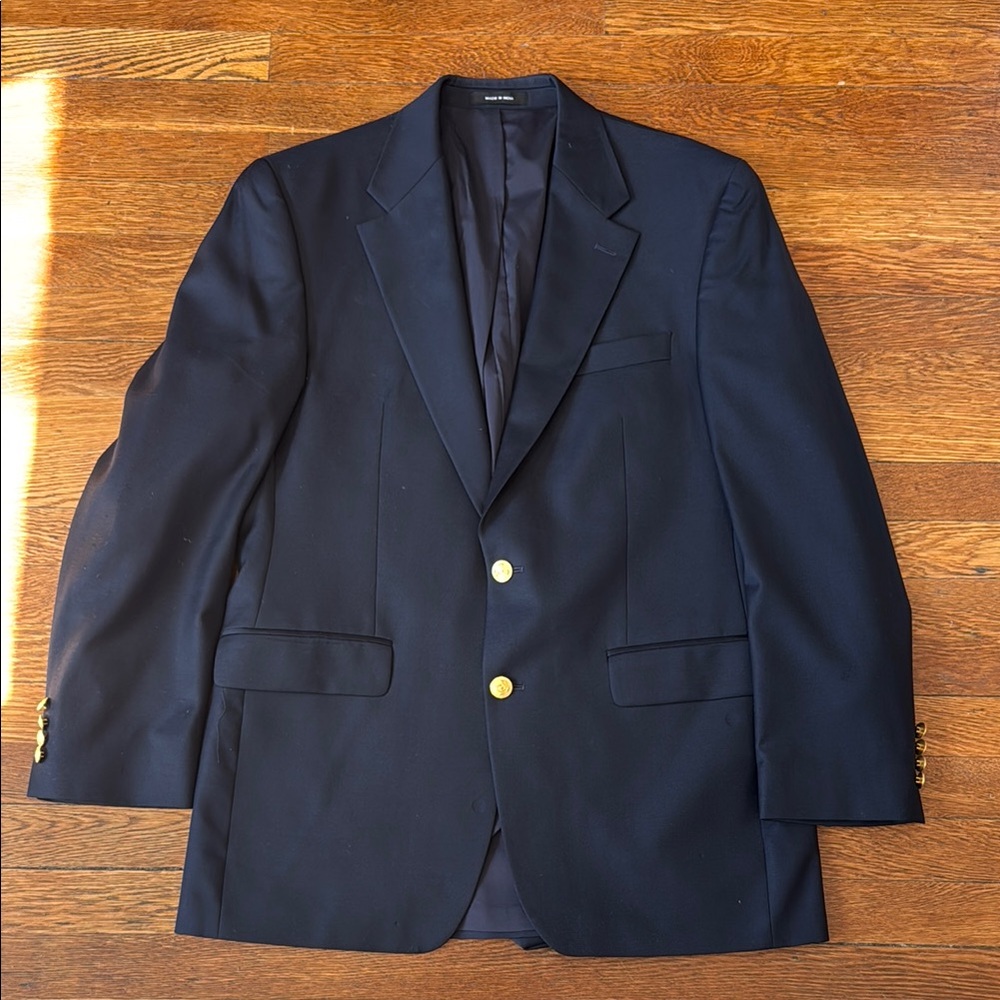 Classic Ralph Lauren Navy Blue Blazer with Gold Buttons - Picture 2 of 16